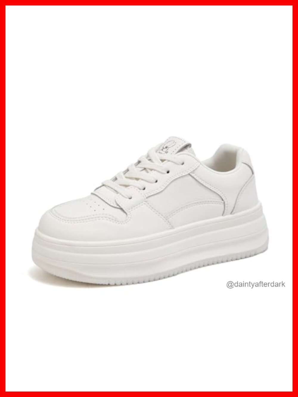 Women's Platform Sneakers Chunky Lace-Up Walking Shoes Lightweight